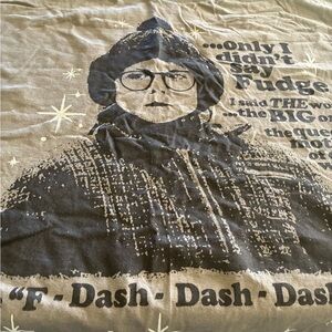 Vintage Graphic Tee with Black Print Face Motif